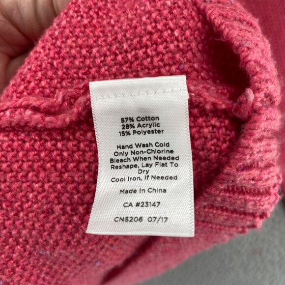 Talbots Sweater Womens Large Pink Confetti Knit Stretch Pullover Everyday Casual - Picture 6 of 9